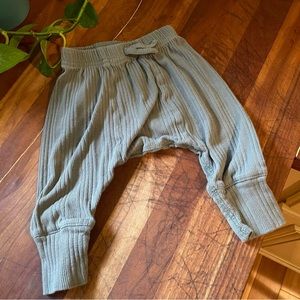 Kate Quinn Organic Cotton Rib Panda Pant Baby size 6-12 months Forest